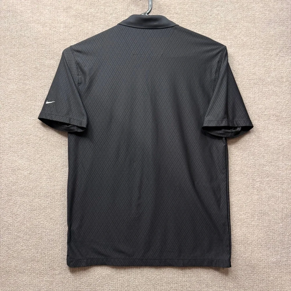 Nike Golf Fit Dry Black Diamond Texture Polo Shirt Mens XL 206475-010